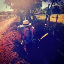 Trenching in the sun