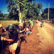 SFL Volunteers & community members trench digging