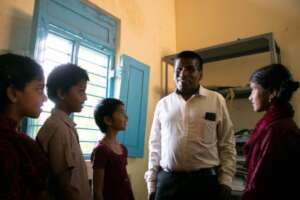 Battiraka Lakshman with his students