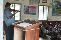Music class by volunteer