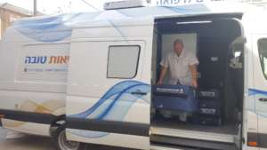 Packages are loaded for delivery