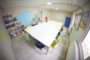 some of the books and learning space