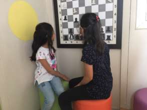Kids having fun in the new library