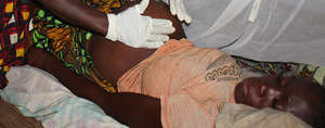 Pregnant woman receives care at a UNFPA clinic