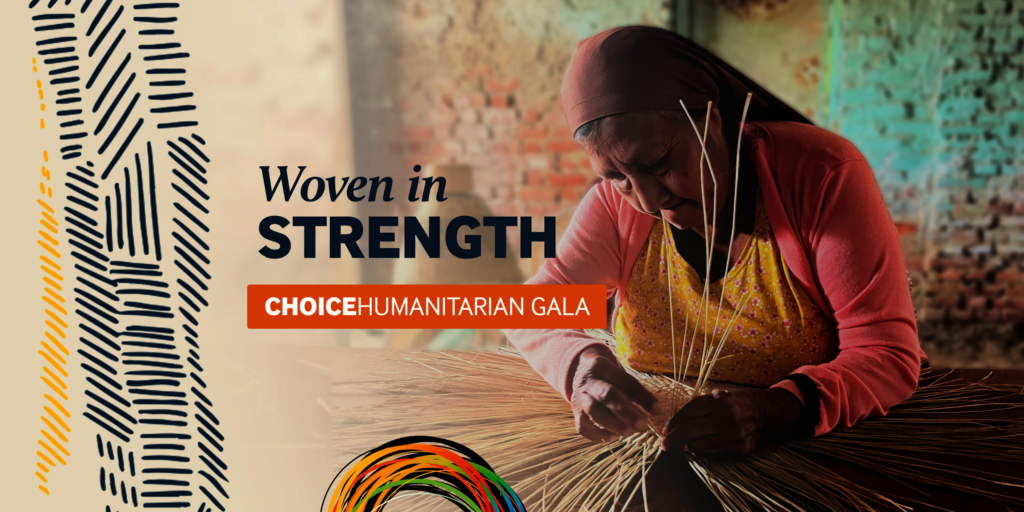 Woven is Strengthen Gala Event featuring weavings