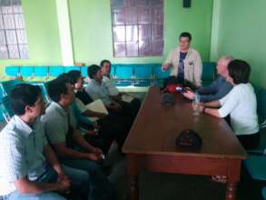 Carlos training local technicians: Pacaipampa