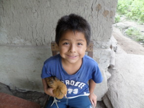 Carlos is showing off his young chicken from FTW