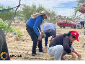 Neighbors plant onions together. Friends are fun!!