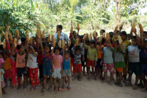 Kids receive a rare treat during our visit