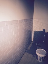 New tile in the public restrooms