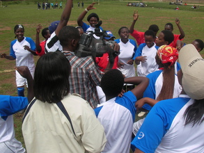Women and Girls celebrating victory