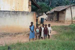Children in Rural Ghanaian Village