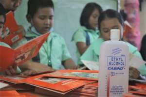 Good hygiene is encouraged at school libraries