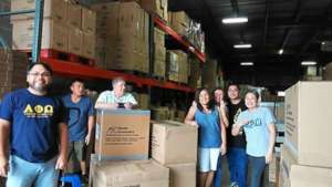AAI US team packing relief supplies for refugee