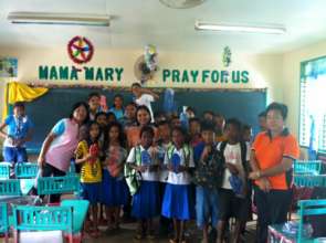 Filipino Catholic children at Angub ES, Visayas