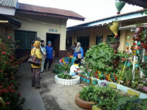 Salih Yusah ES  garden made by teachers & parents
