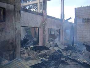 Ruins of Haji Hassiman Elementary after the fire