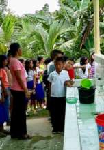 hand wash facility at elementary school in Sulu