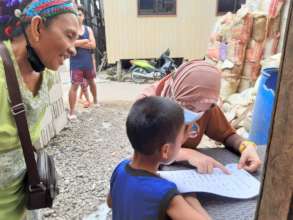Families were happy to see teachers with children