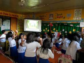 Electronic classroom in Sulu w/ decor by teacher