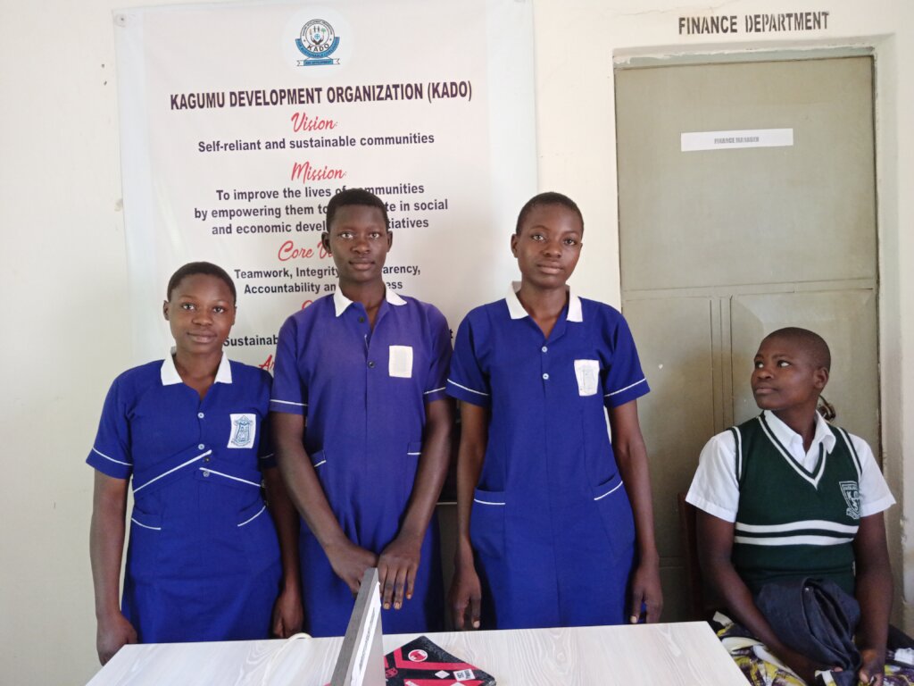 orphan girl chioldren recieving support at KADO