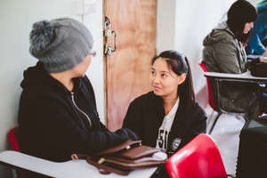 One of our scholarship students, Cat
