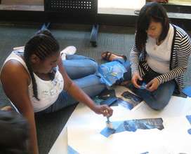 Girls work on Manifestas of Self