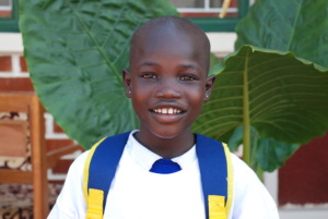 U-TOUCH gave Gloria her first backpack, age 6