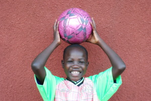 Gloria enjoys futbol -soccer