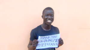 Julius sharing gratitude for his education