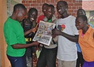 Students read news of Sebastian's top exam scores