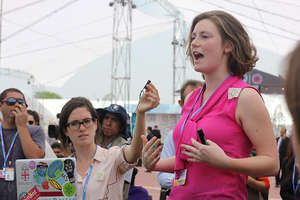 Aly giving a Speech