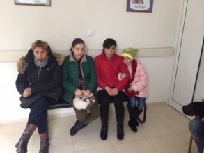 Families waiting to receive dental care