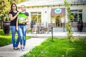 Students in a pic to advertise our English courses