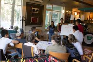A recent volunteer training session in our cafe