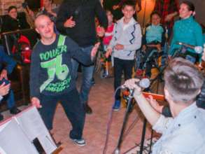 Everyone having fun at the birthday party!