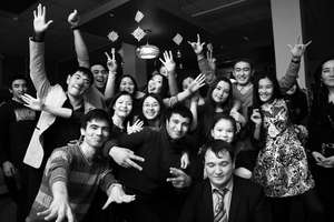 Having fun at a party