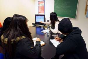 APRAMP social worker teaching survivors