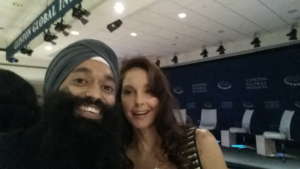Ashley Judd & Jaspreet Singh discussing GBV