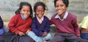 SMILING FACES IN THE SCHOOL