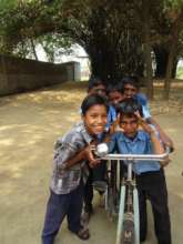 Enjoying my teacher bicycle