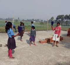 Punam playing in school