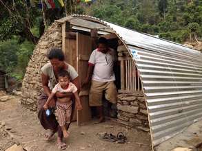 Shelter built by IsraAID