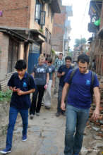 The GlobalGiving team on a site visit with IsraAid