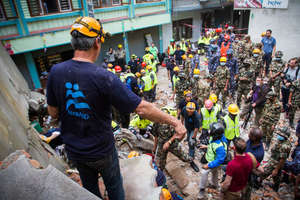 Coming together to assist.