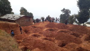 Construction site for new health post in Taple
