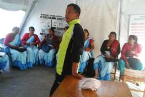 Shambu training community health volunteers