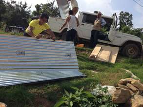 Materials going to Village