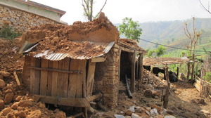 Lok's destroyed home.