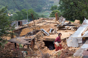 You're helping repair homes, like this woman's.